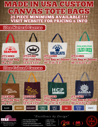 Canvas Tote Bags Made In USA!
