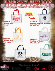 Clear Vinyl Totes Made In USA!