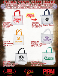Clear Vinyl Totes Made In USA!